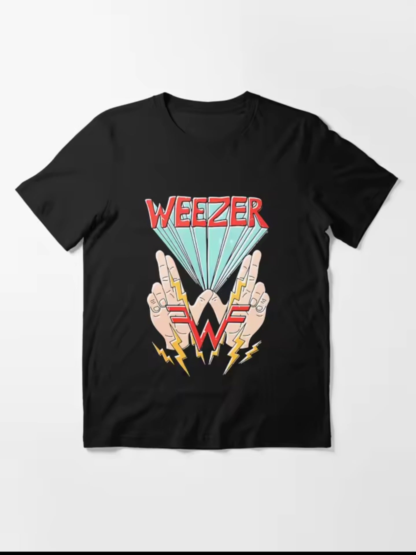 Weezer Band Merch Essential Men's T-Shirt 100% Cotton Unisex O-Neck Short Sleeve Oversized Y2k Fashion Popular Fans Gifts Tee